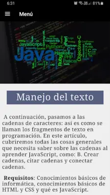 Aprende Javascript android App screenshot 1